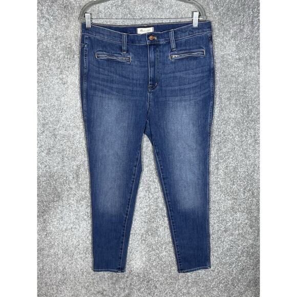 Madewell Roadtripper‎ Jegging Jeans Womens Size 32 Blue High Rise Pockets NWT - Picture 1 of 14